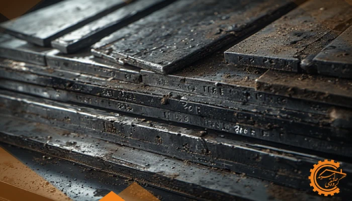 نمای نزدیک از ورق‌های فلزی با ضخامت‌های مختلف در کنار هد دستگاه لیزر برای نمایش تأثیر جنس و ضخامت بر قیمت برش لیزر.